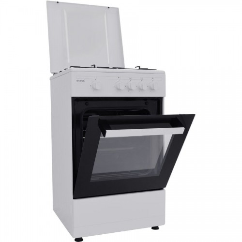 Aragaz Samus SM 450 ABS, Siguranta plita + cuptor, 4 arzatoare, 3 Ani garantie, Alb