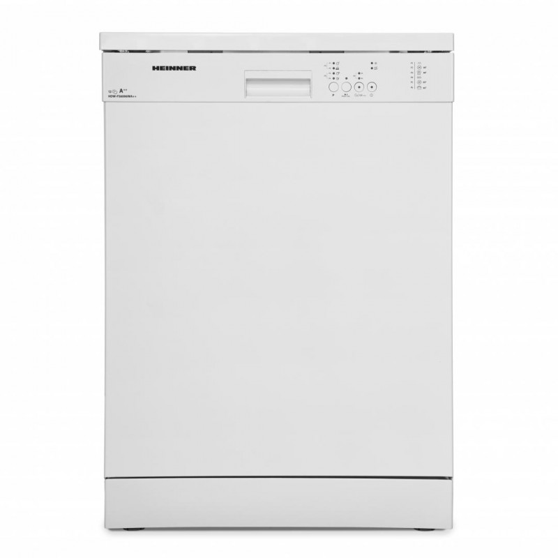 Masina de spalat vase Heinner HDW-FS6006WA++, 12 seturi, 6 programe, Clasa A++, Control electronic, 60 cm, Alb