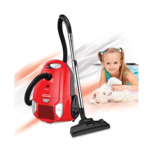 Aspirator cu sac Heinner HVC-MRD1400, 700 W, sac textil, 3 L, putere variabila, HEPA 12, tub telescopic metalic, Negru