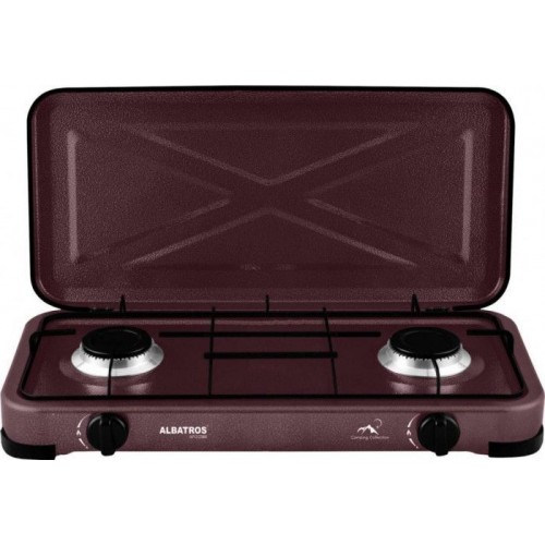 Plita pe gaz Albatros APG21BR, 2 arzatoare, 4.4 KW, Maro