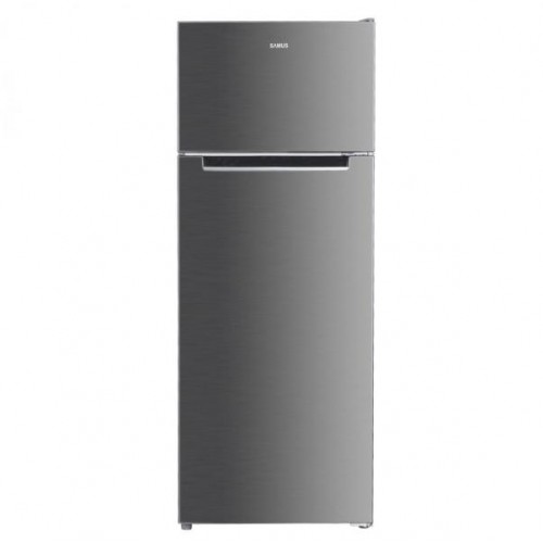 Frigider cu 2 usi Samus SX281A+, Static, 205 L, Sertar pentru legume, H 142.6 cm, Clasa F, Inox/argintiu