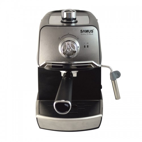 Espressor Samus Aroma 20 Black, 20 bari, Dispozitiv spumare, 1.2l , Negru/Inox