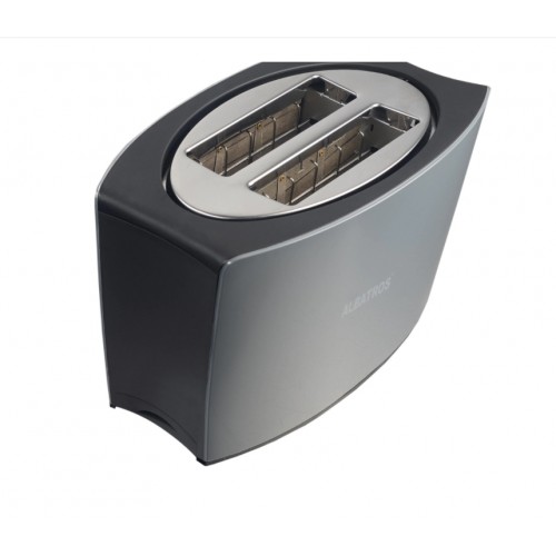Prajitor de paine Albatros Confort 800 W, 2 Felii, 8 Trepte de Prajire, Termostat Reglabil, Tavita Firimituri, Argintiu