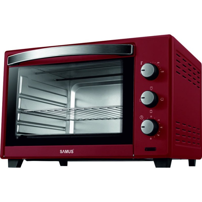 Cuptor electric Samus CS-45RED, 45 litri , 2000 W, Rosu