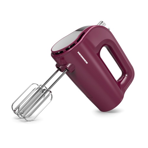 Mixer de mana Heinner Charm HM-350BGL, 350W, 5 viteze, Turbo, Inox/Burgundy (  HM-350BGL )