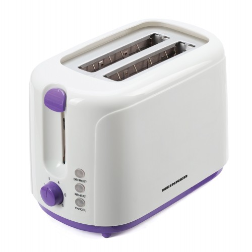 Prajitor de paine Heinner Ultraviolet TP-750UV, 750 W, 6 setari rumenire, Alb/Violet ( TP-750UV )