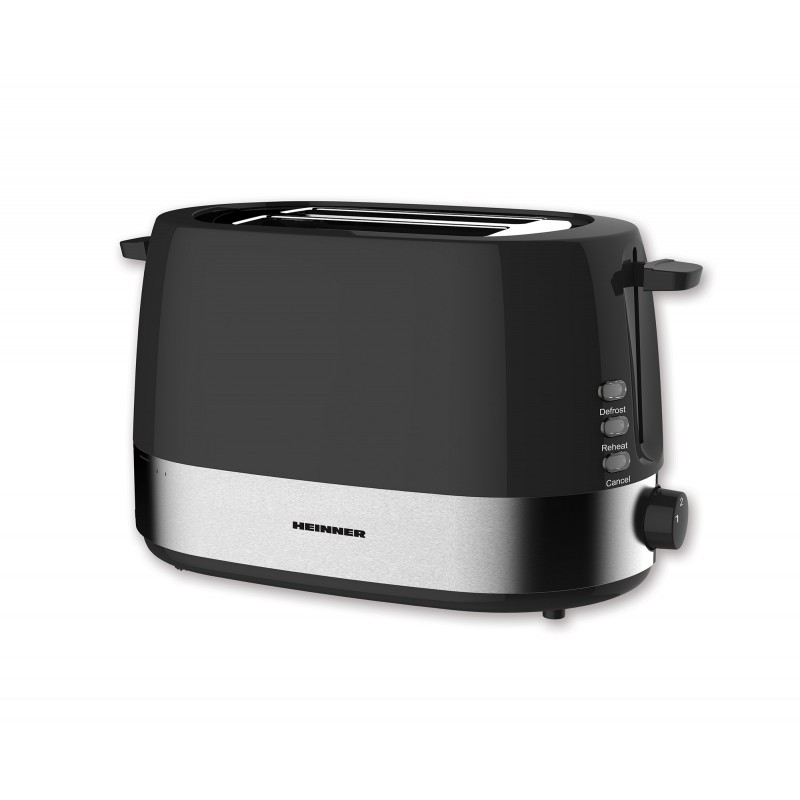 Prajitor de paine Heinner HTP-850BK, 7 nivele de rumenire, 880W, Capacitate 2 felii, negru - inox ( HTP-850BK )