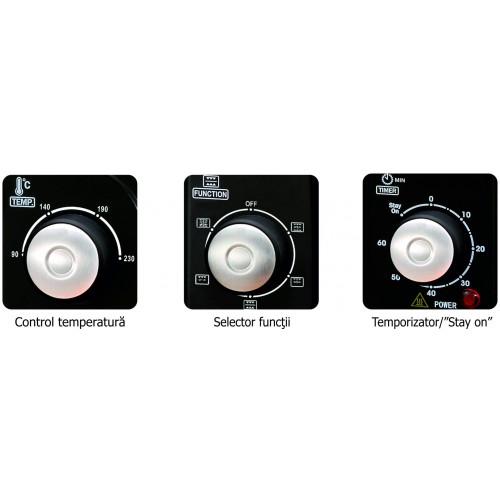 Cuptor electric Albatros A63BRC2, 63 litri, Rotisor, Convectie, Putere totala 2200 W, Negru