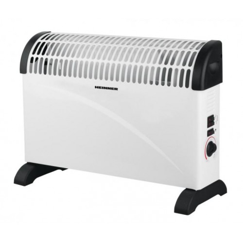 Convector Heinner HCVH-Y2000T, 3 setari de temperatura: 750/1250/2000W, termostat ajustabil, ventilator Turbo