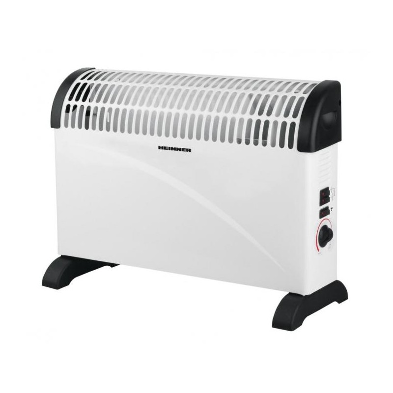 Convector Heinner HCVH-Y2000T, 3 setari de temperatura: 750/1250/2000W, termostat ajustabil, ventilator Turbo