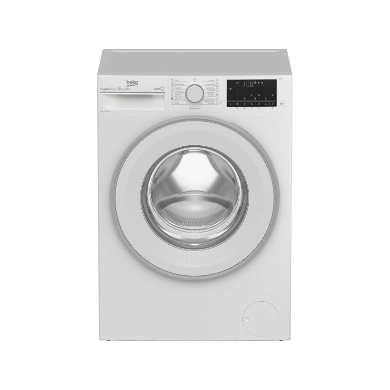 Masina de spalat rufe Beko B3WFU7704WB, 7 kg, 1000 RPM, Clasa D, Recycled Tub, AddXtra, Alb (  B3WFU7704WB )