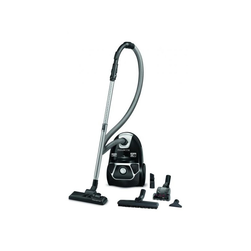 Aspirator cu sac Rowenta Compact Power Animal Care RO3985EA, putere 750 W, capacitate 3 l, sac Hygiene+, negru