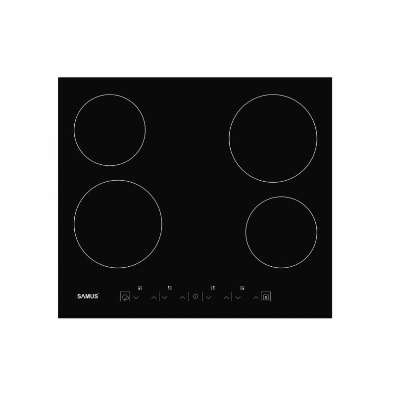 Plita Samus Vitroceramica PSVE-64BG3 60cm 4 arzatoare Negru (   PSVE-64BG3 )