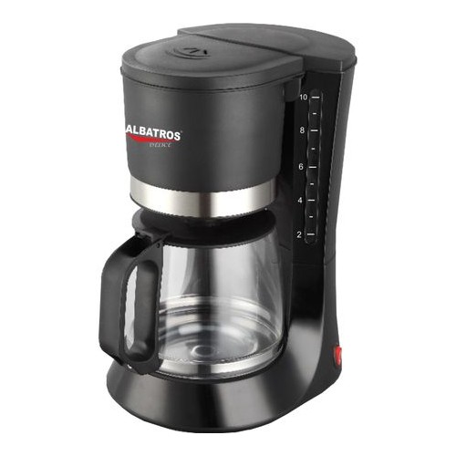 Cafetiera Albatros Delice, 680 W, 1.2 l, capacitate 10 cesti, functie antipicurare, negru